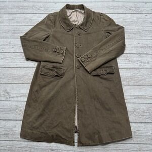 K.A.T Trench Coat Women's 2 Brown Insulated Classic Button Front Cotton Outdoor